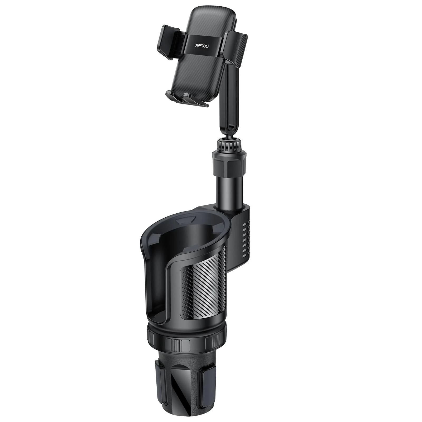 Yesido C273 2-in-1 Car Cup Holder Phone Mount | Dual Slot Expansion Base