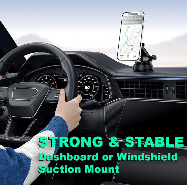 Yesido C280 MagSafe Car Mount | 2-in-1 Clamping or Magnetic - Image 7