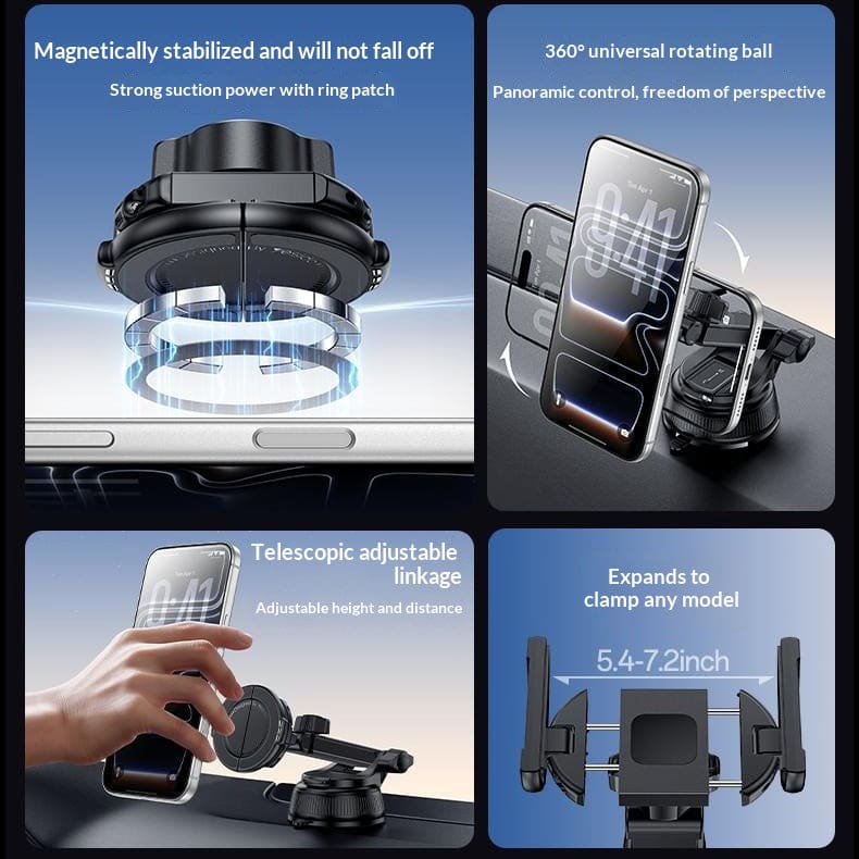 Yesido C280 MagSafe Car Mount | 2-in-1 Clamping or Magnetic - Image 8