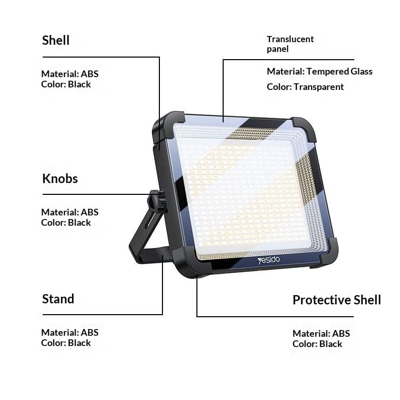 Yesido DH17 Ultra-Bright Site Worklight | 2-in-1 Outdoor Floodlight & 10,000mAh Power Bank - Image 11