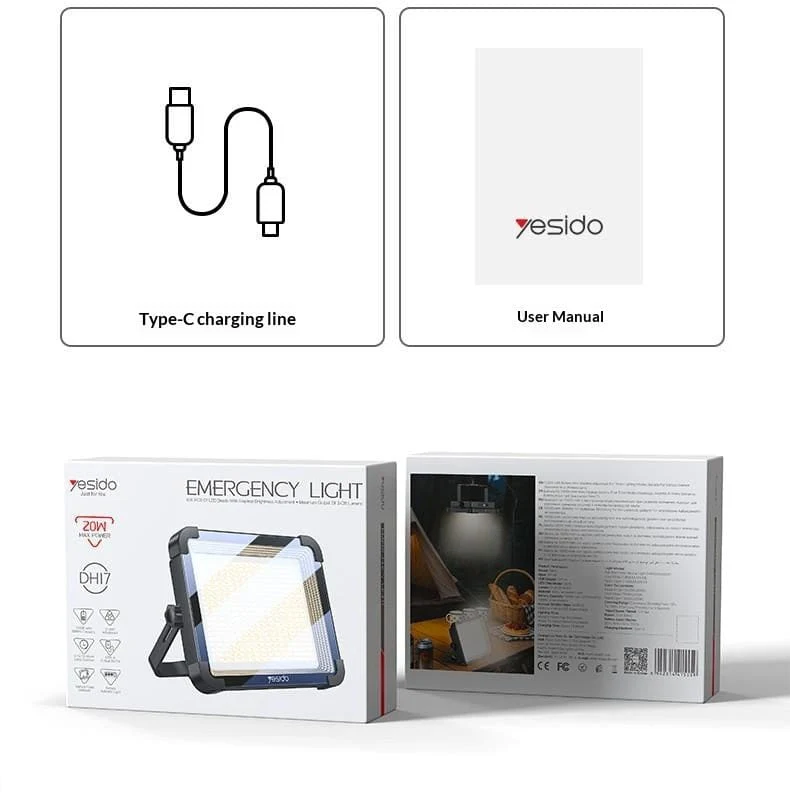 Yesido DH17 Ultra-Bright Site Worklight | 2-in-1 Outdoor Floodlight & 10,000mAh Power Bank - Image 13