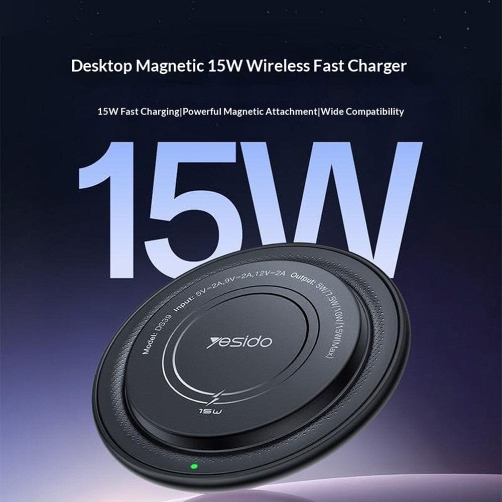 Yesido DS39 15W Magnetic Wireless Fast Charging Pad - 15W - Image 2