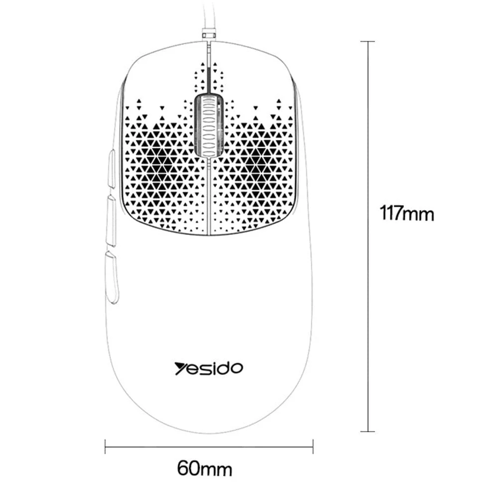 Yesido KB32 Lightweight Gaming Mouse – USB Wired | RGB | 7200 DPI - Image 10