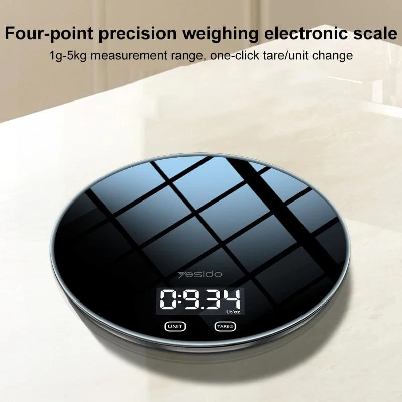 Yesido MG43 Smart Kitchen Scale, 1 To 5000 Grams Range, 4 Point Precision - Image 3