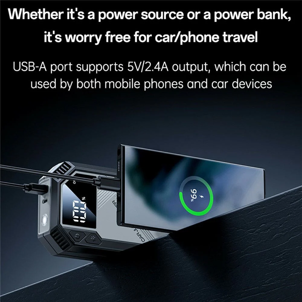 Yesido VC11 6000mAh Car Jump Starter Power Bank With LED Torch - Image 5