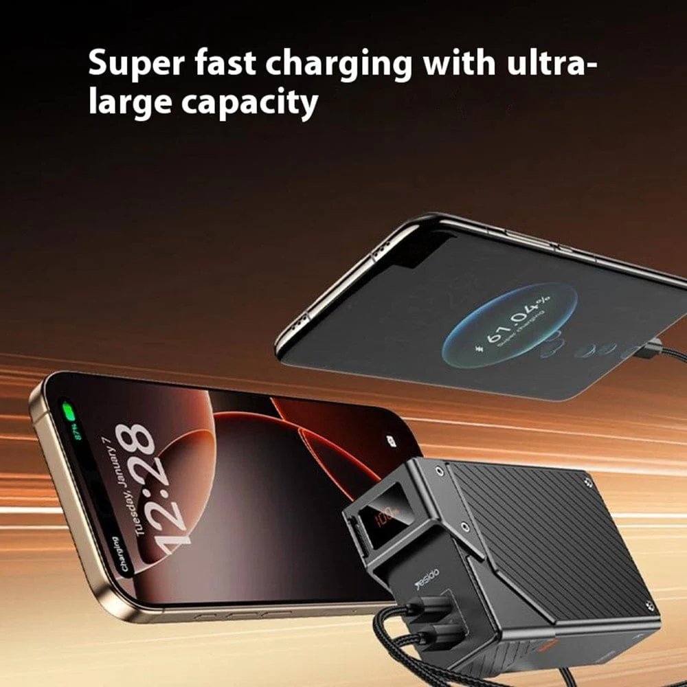 Yesido YP76 20000mAh 65W Fast Charging Power Bank with Lanyard - Image 7