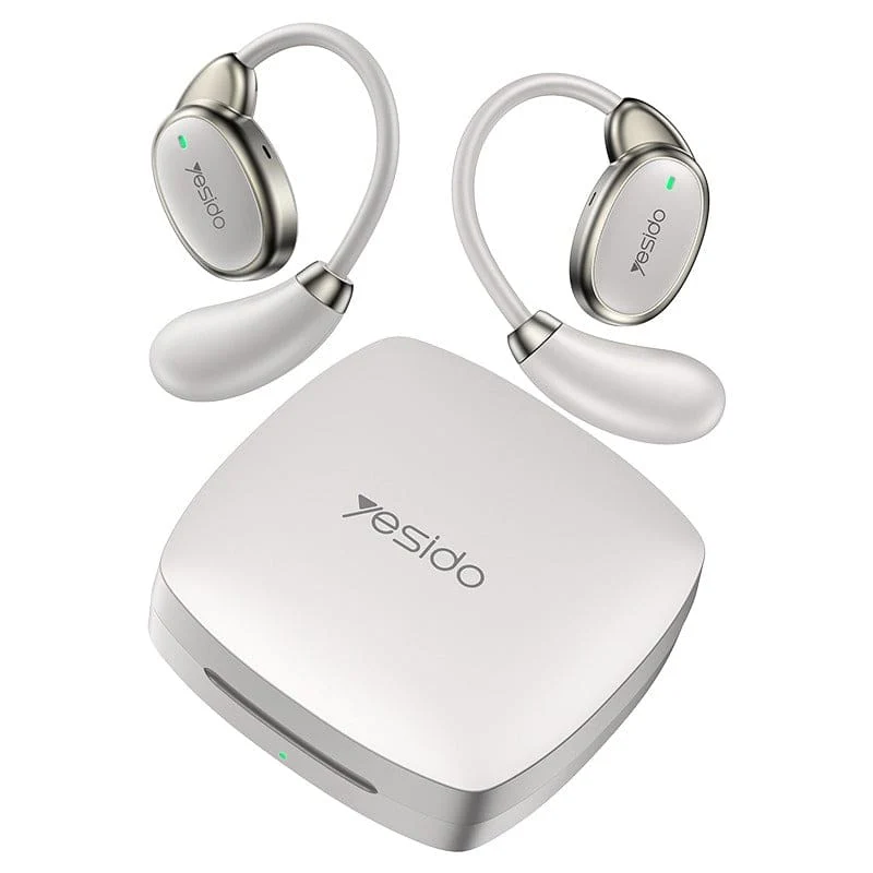 Yesido YSP19 Open-Ear BT 5.4 Sport Earphones, Secure Ear-Hook Fit, 6-Hour Playtime with 400mAh Charging Case