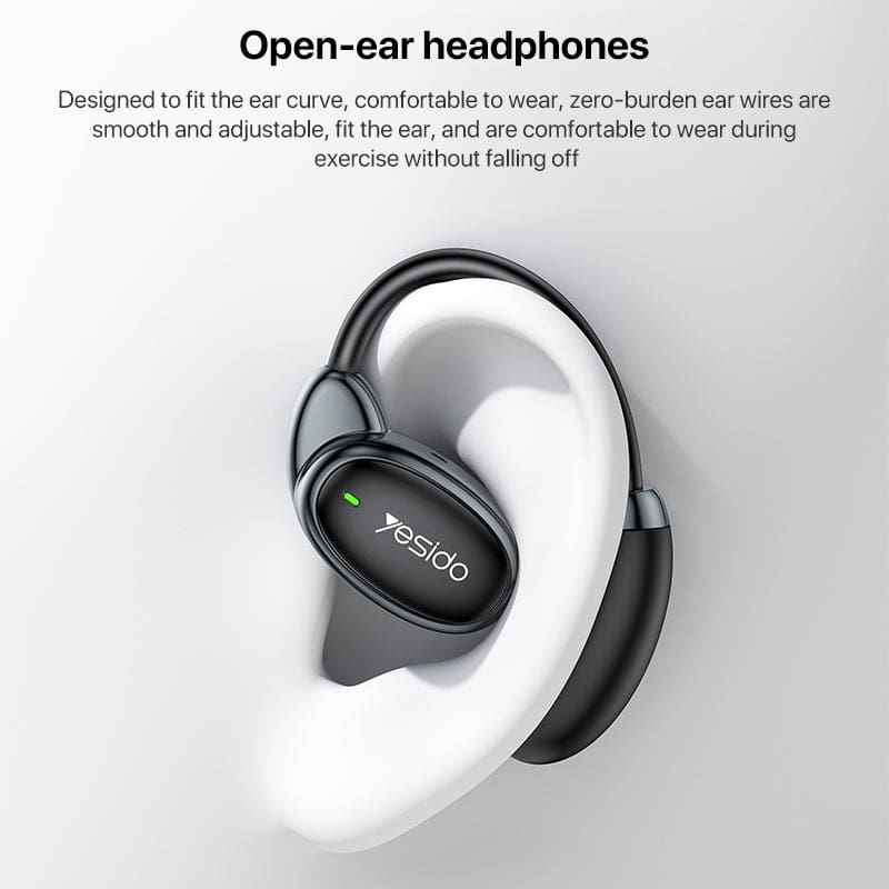 Yesido YSP19 Open-Ear BT 5.4 Sport Earphones, Secure Ear-Hook Fit, 6-Hour Playtime with 400mAh Charging Case - Image 7