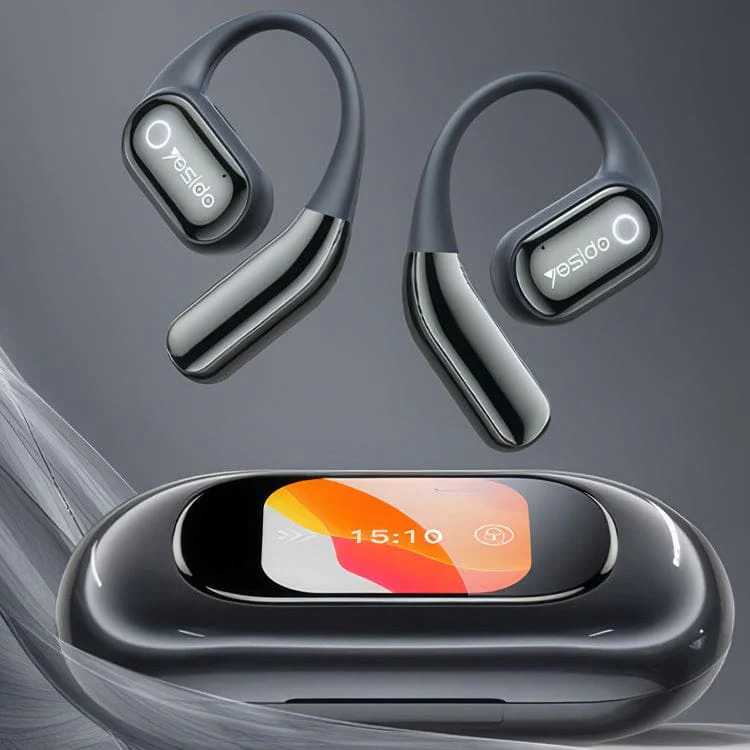Yesido YSP26 OWS Open Ear Earphones | ENC Noise Reduction Hook Headset with LCD Screen