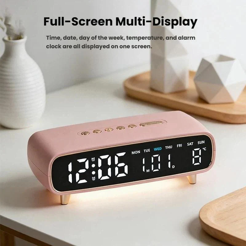 YX2819 Multi-Function LED Digital Alarm Clock with Intelligent Night Light and Dual Alarm System - Image 2