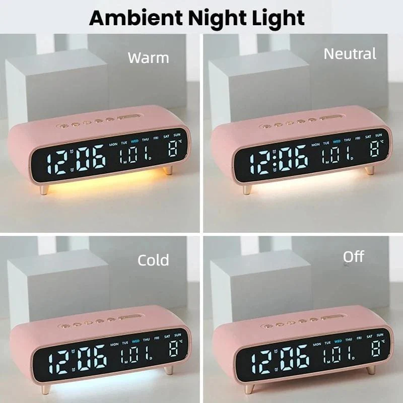 YX2819 Multi-Function LED Digital Alarm Clock with Intelligent Night Light and Dual Alarm System - Image 3