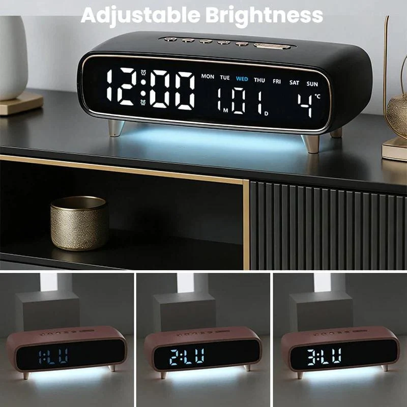 YX2819 Multi-Function LED Digital Alarm Clock with Intelligent Night Light and Dual Alarm System - Image 4