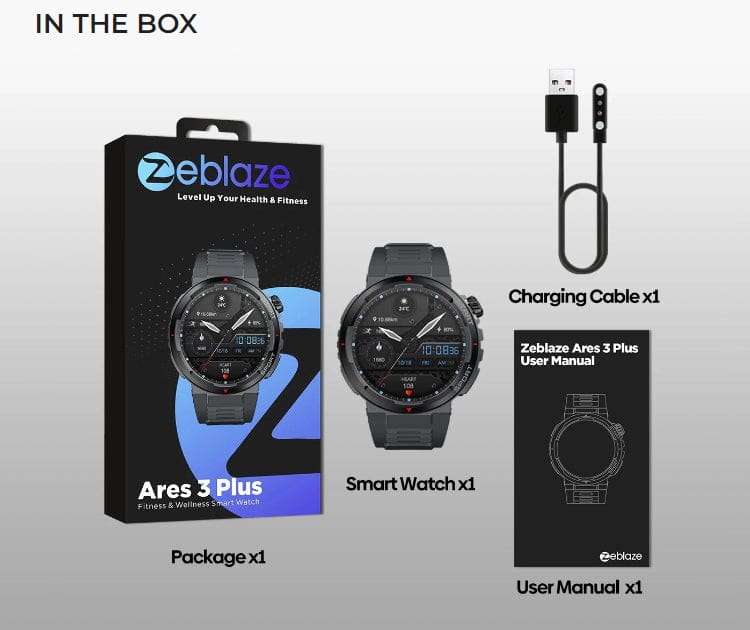 Zeblaze Ares 3 Plus Smart Watch + Fitness Tracker, 1.43" AMOLED Display - Image 12
