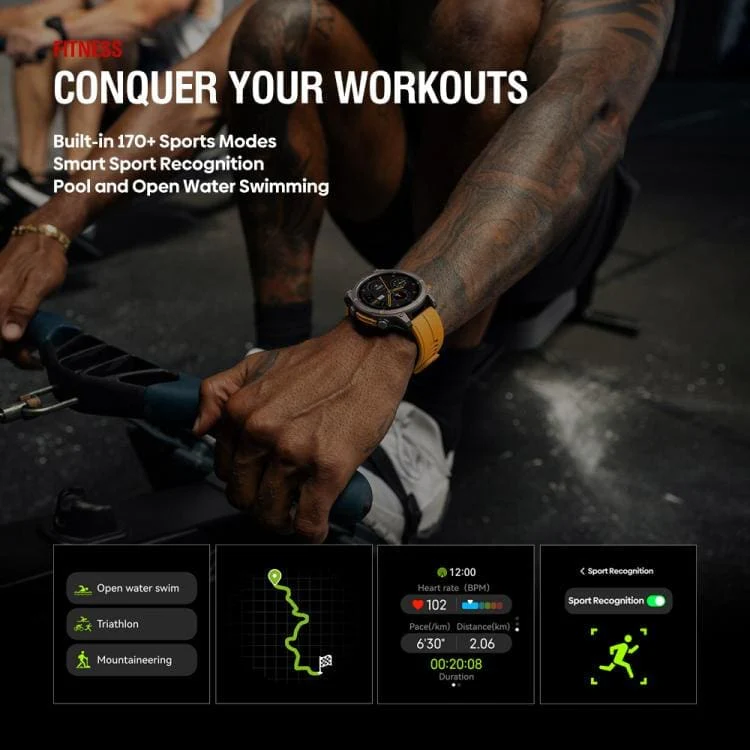 Zeblaze Stratos 4 GPS Rugged Smart Watch | 1.43" AMOLED Display | Bluetooth Voice Calls | 5 ATM - Image 4