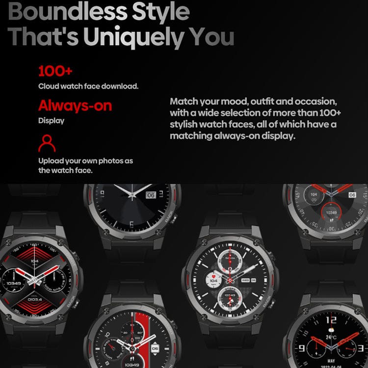 Zeblaze Vibe 7 Pro Rugged Smart Watch, 1.43" AMOLED Display, BT Voice Calls, 100+ Sports Modes - Image 5