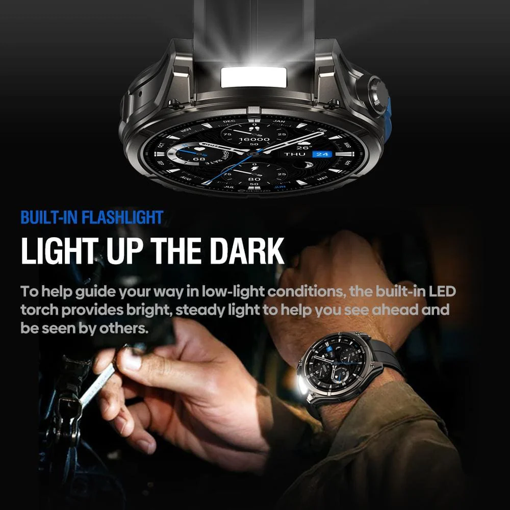 Zeblaze Vibe 8 Rugged Outdoor Smart Watch | 1.43" AMOLED |Built-in Flashlight | 5ATM | IP69K - Image 9